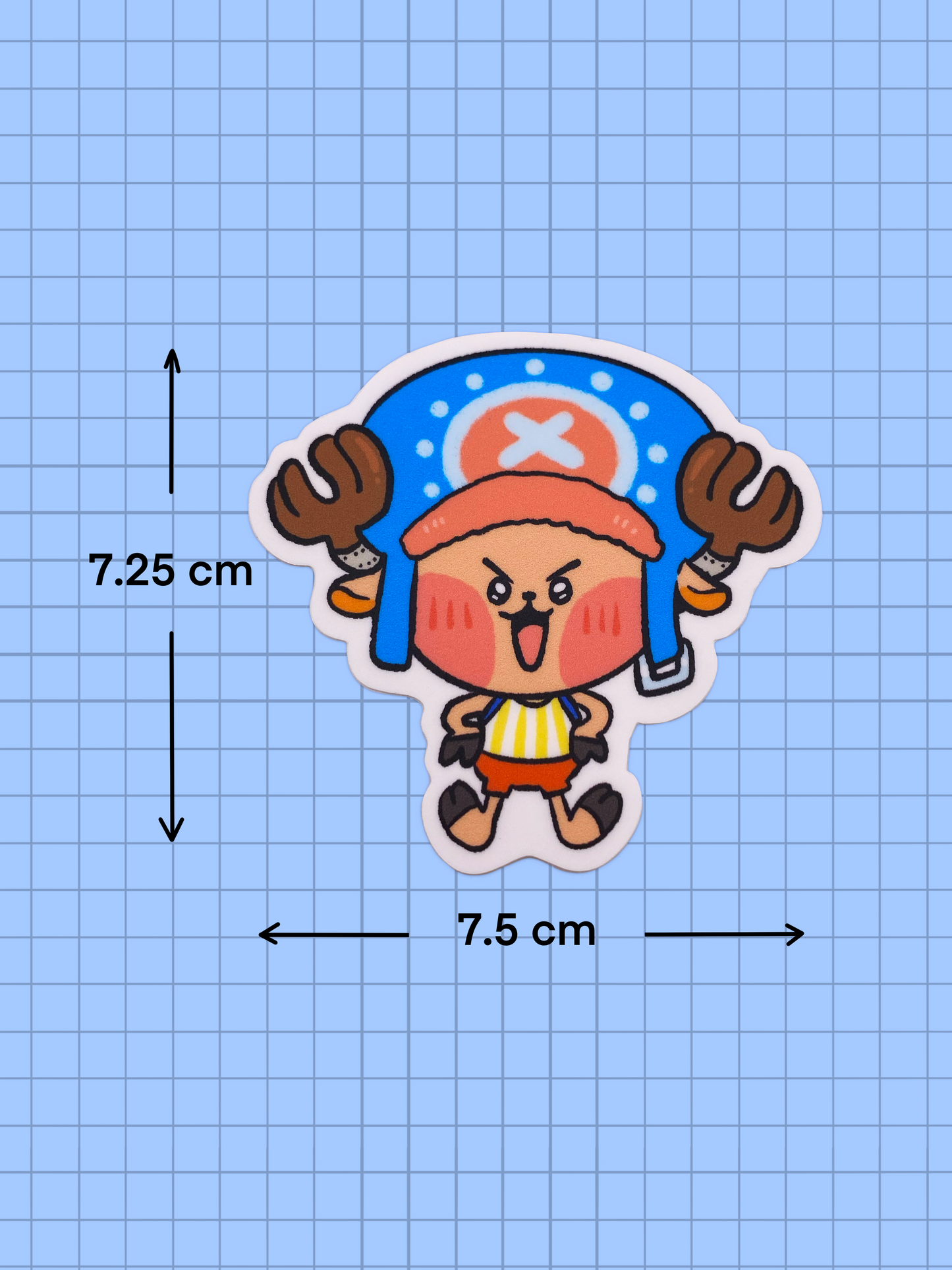 Waterproof Chopper Stickers | One Piece | Water bottle & Laptops