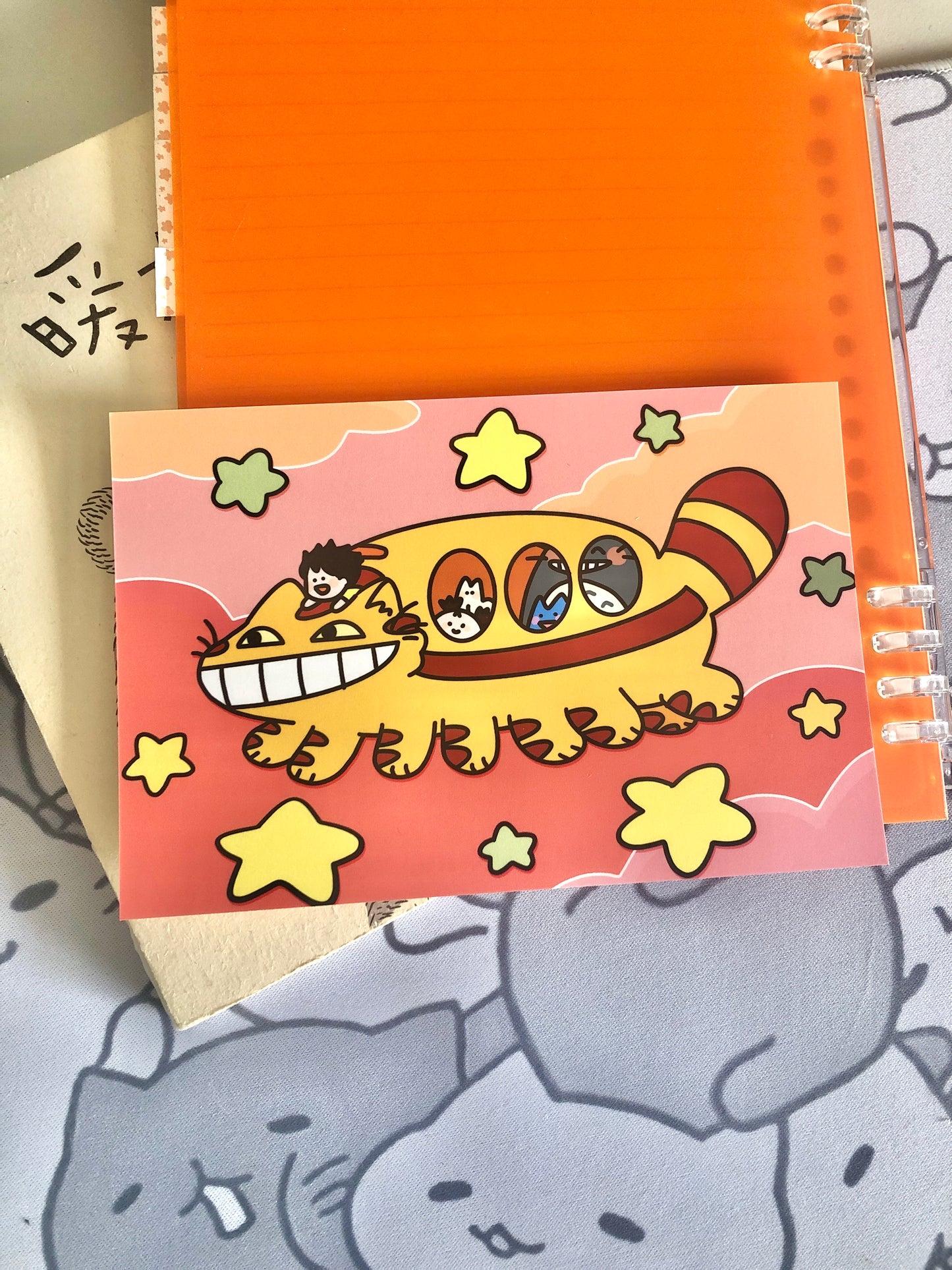 Totoro Catbus Mini Print