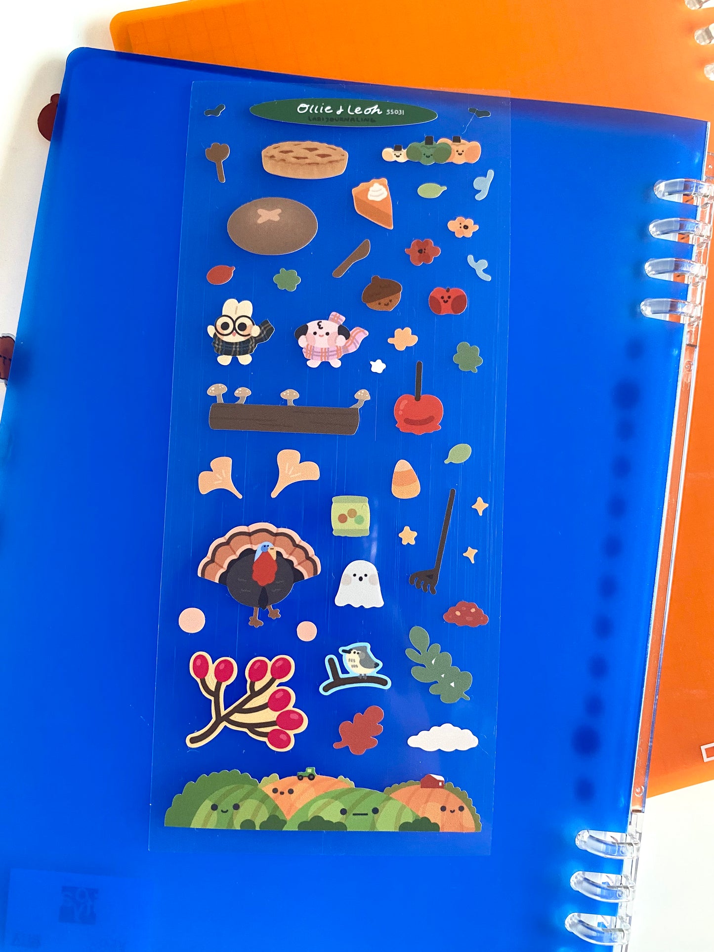 Ollie and Leoh Fall Sticker Sheet