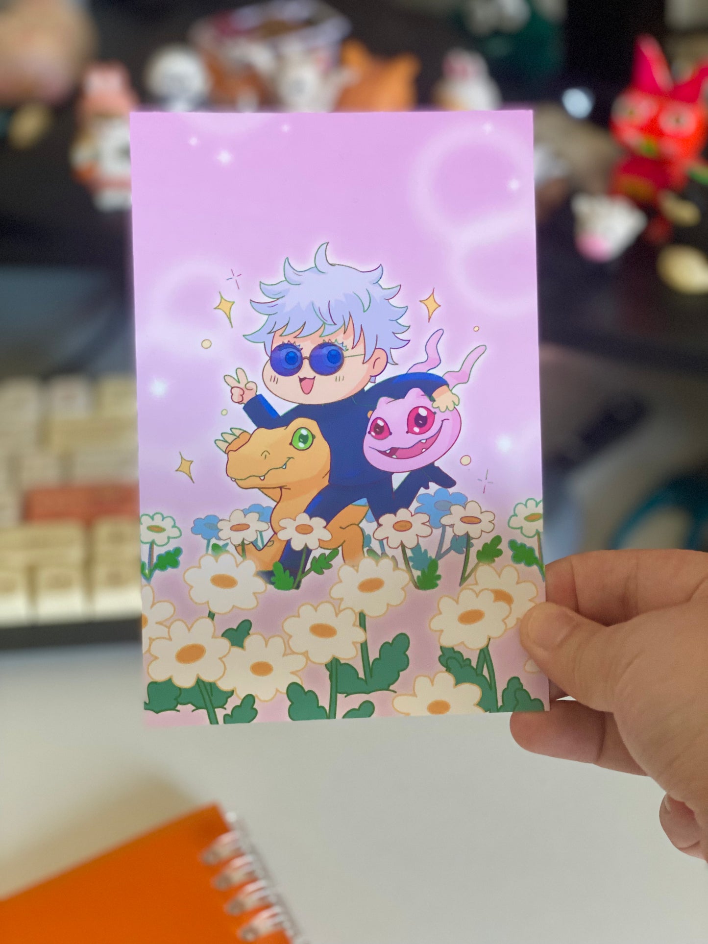 JJK Gojo with Digimon Mini Print