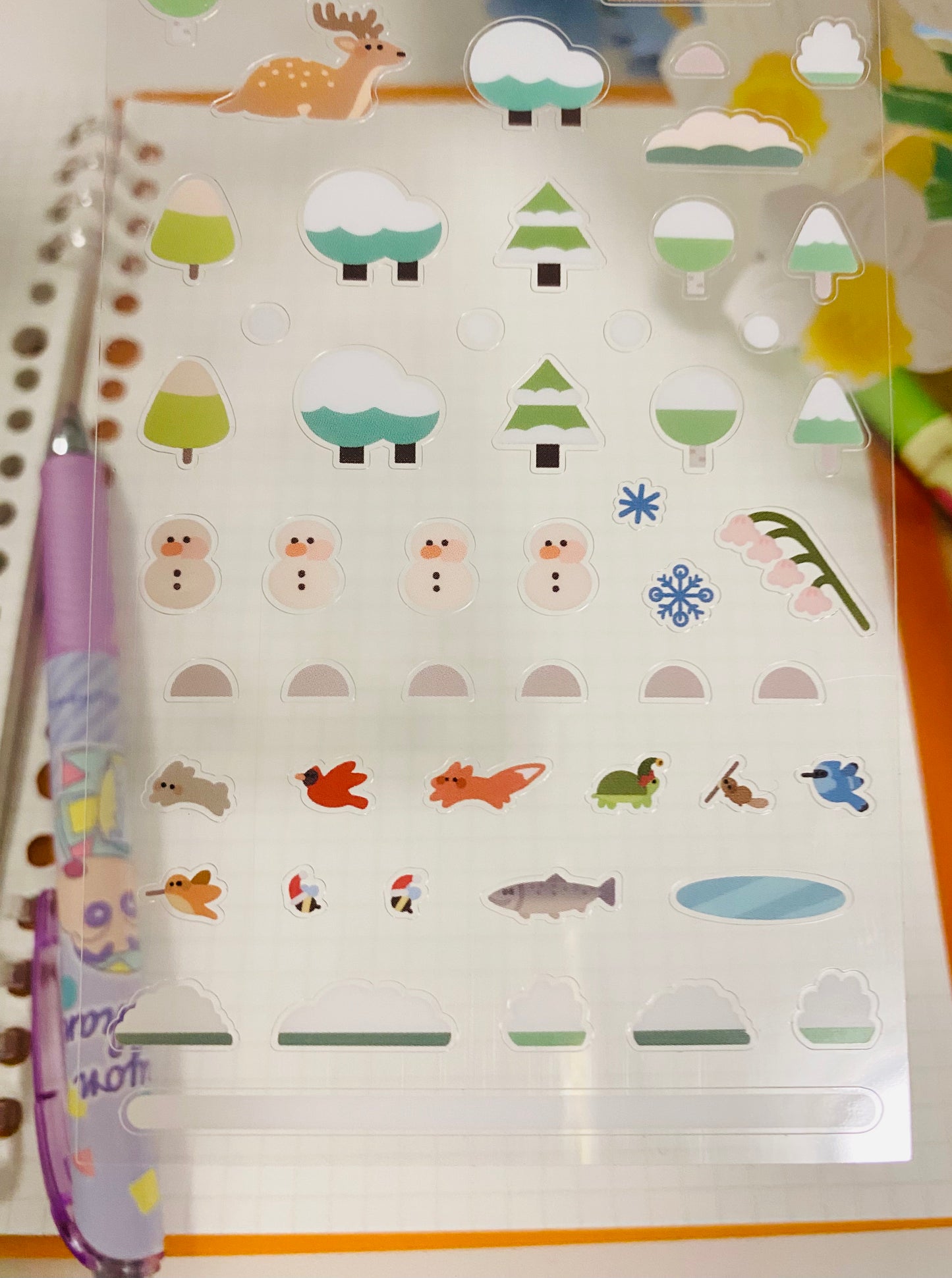 Winter Animal Sticker Sheet