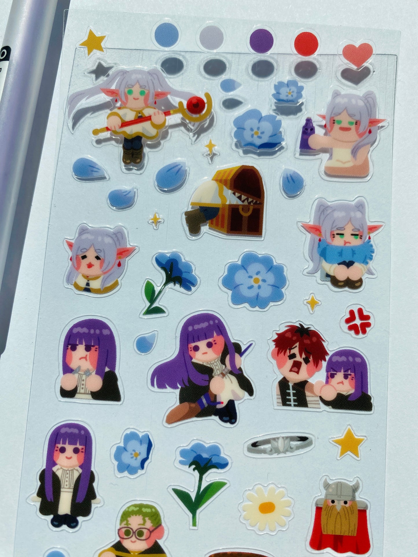 Frieren Inspired Sticker Sheet