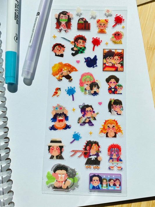 Demon Slay(er) Inspired Sticker Sheet