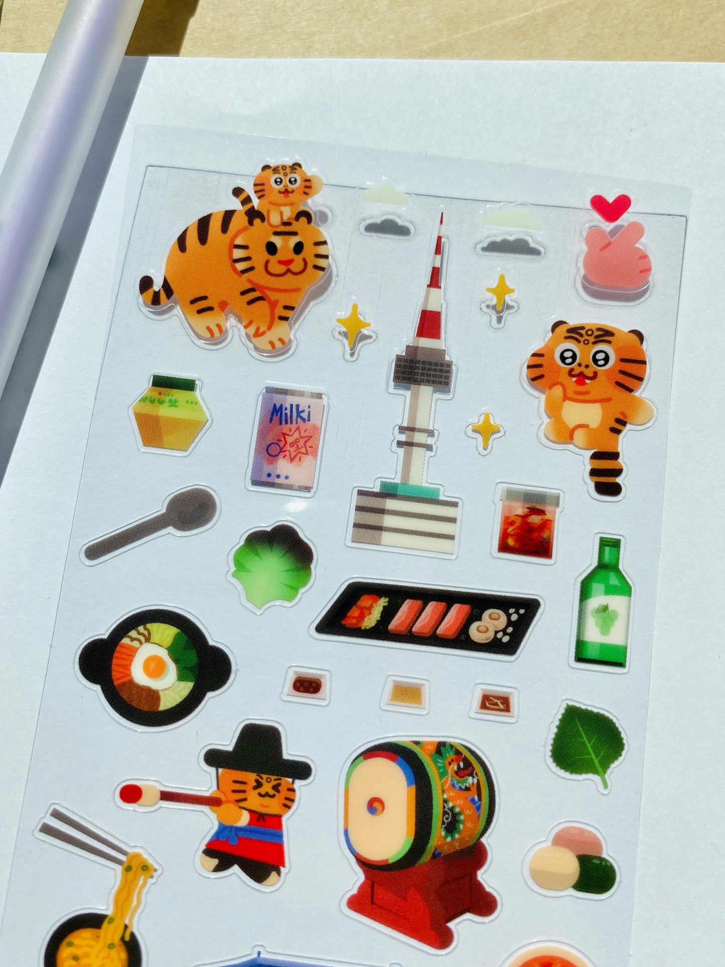 Korean Travel Sticker Sheet