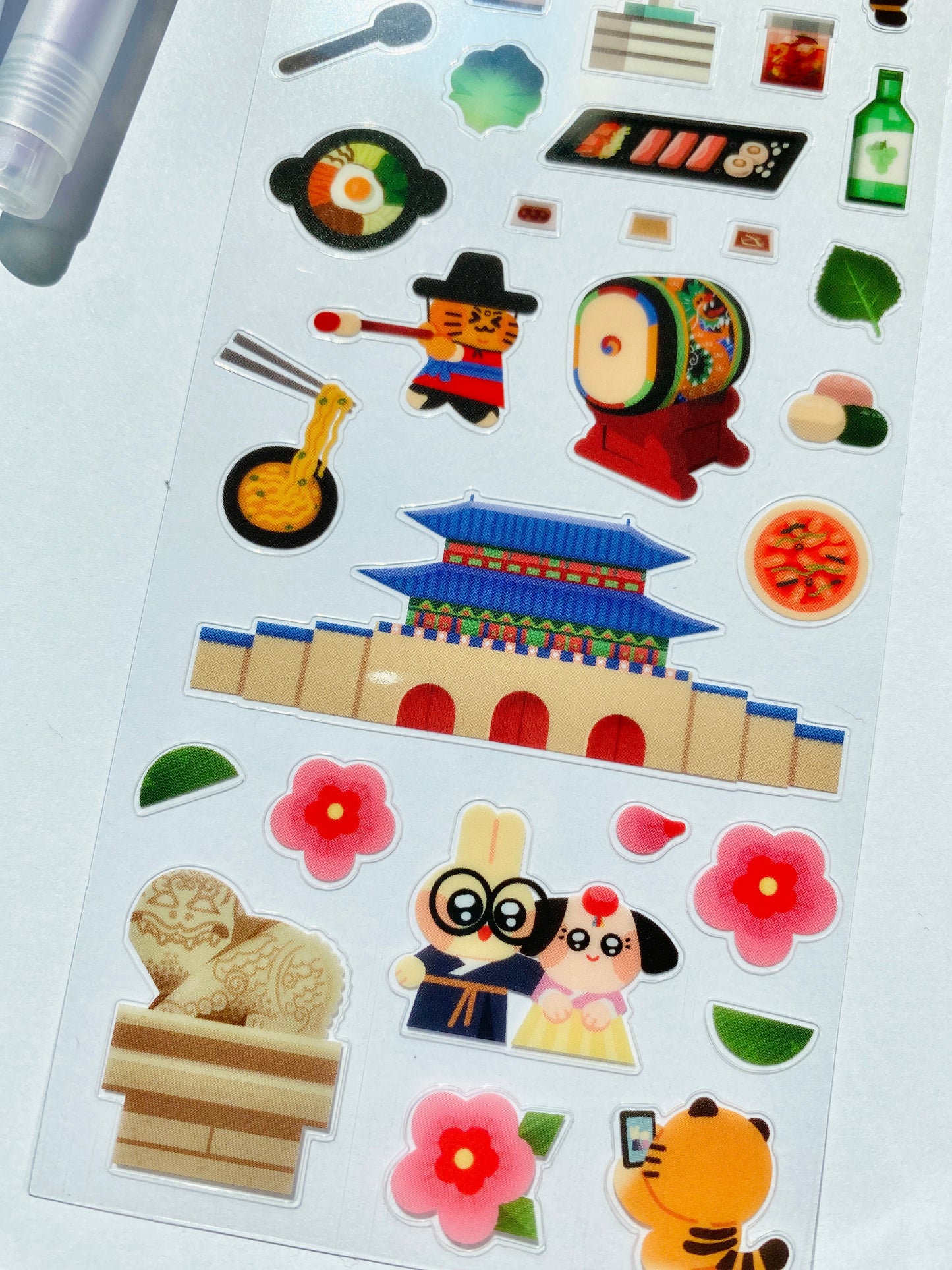 Korean Travel Sticker Sheet