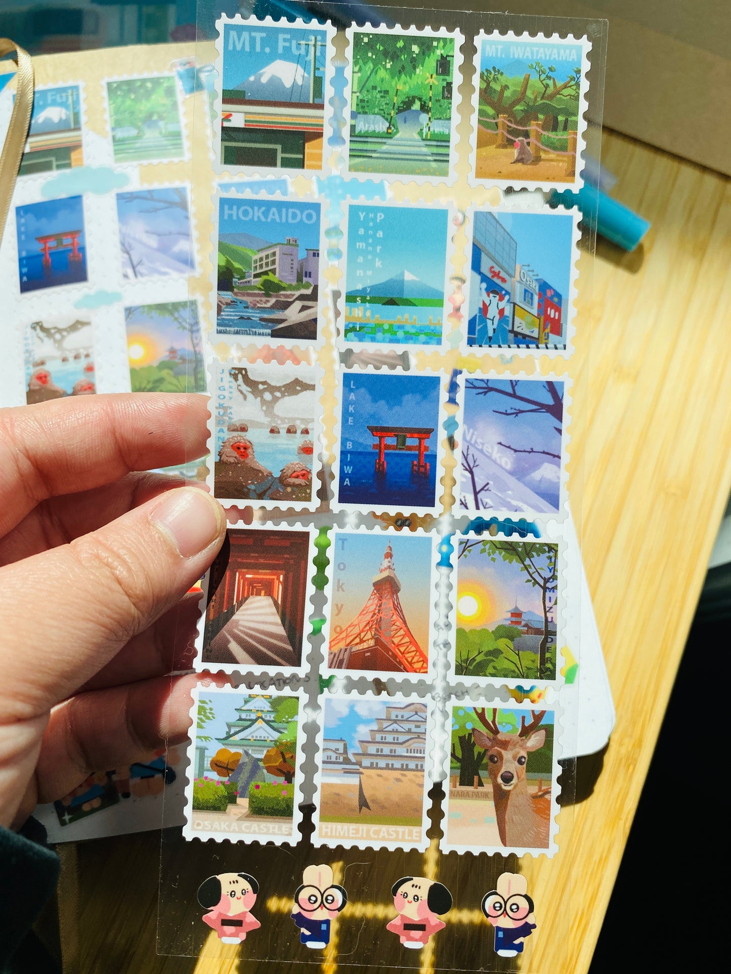 Japanese Travel Stamp Sticker Sheet