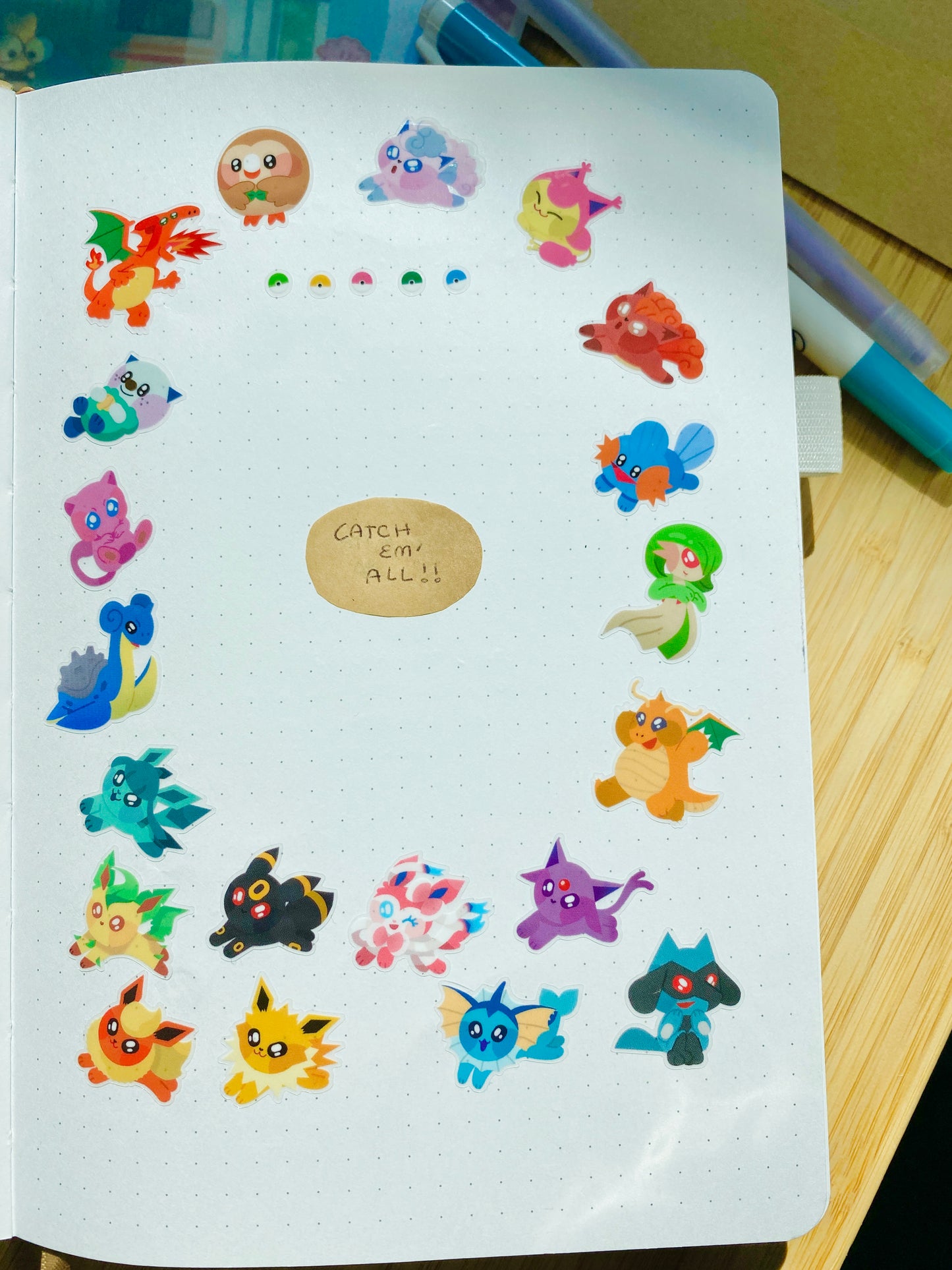 2.0 Poke Monster Inspired Sticker Sheet