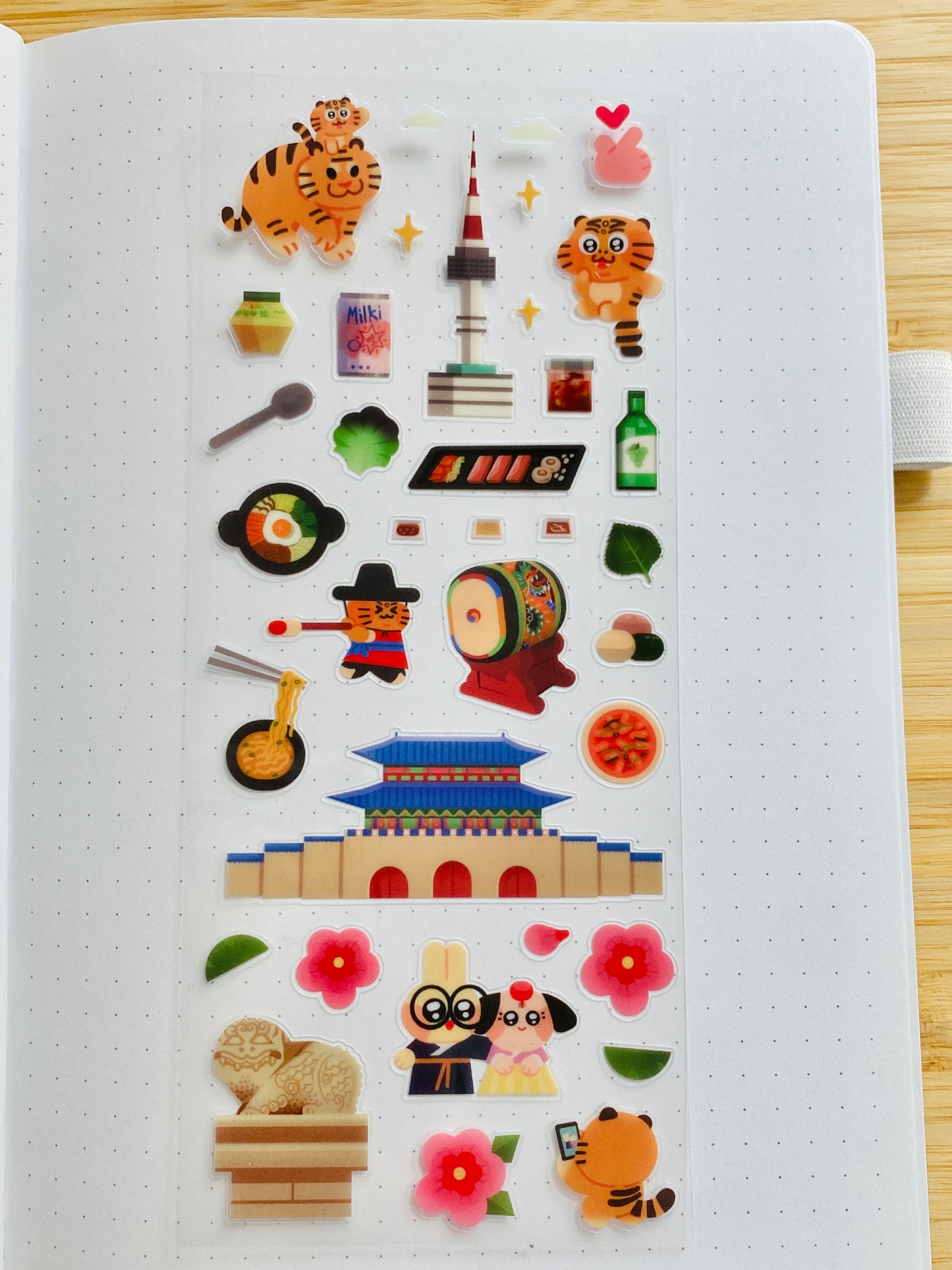 Korean Travel Sticker Sheet