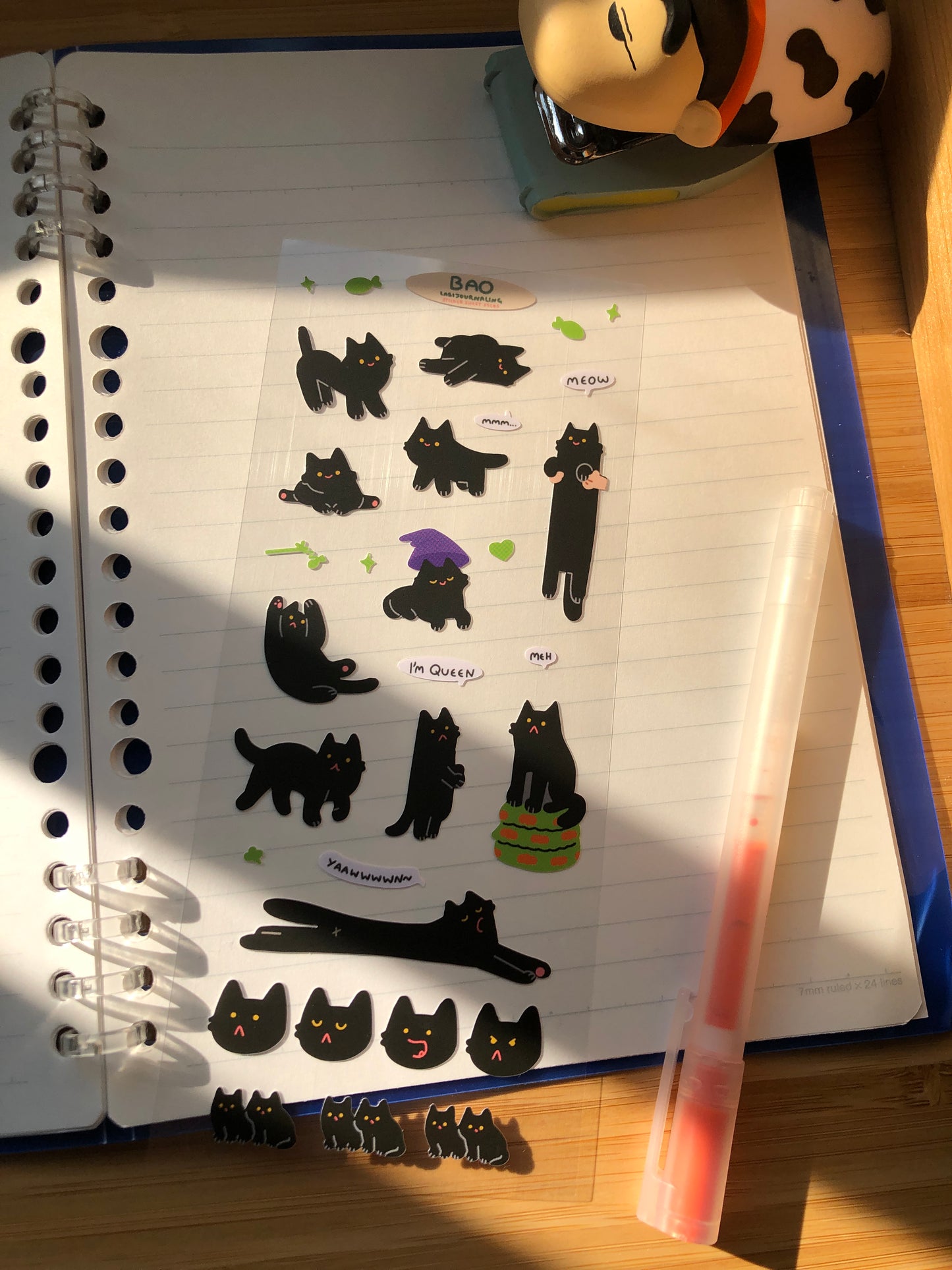 Black Cat Sticker Sheet