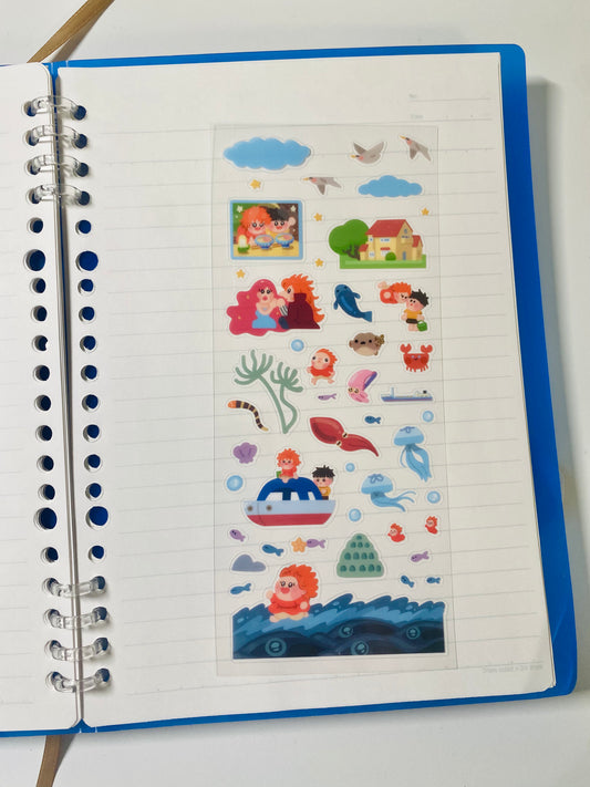 Baby Fish Girl Sticker Sheet