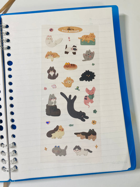 Silly Kitten Sticker Sheet