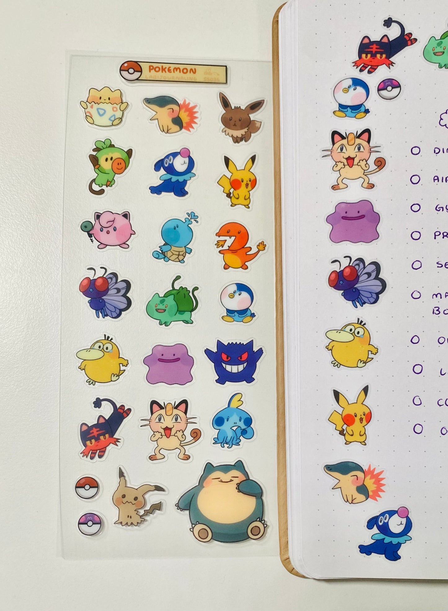 Poke Monsters Sticker Sheet