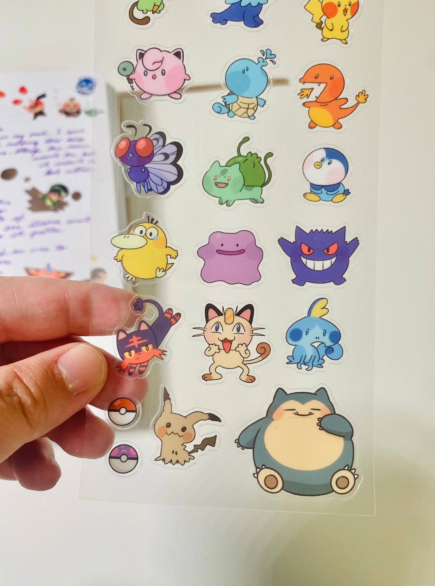 Poke Monsters Sticker Sheet