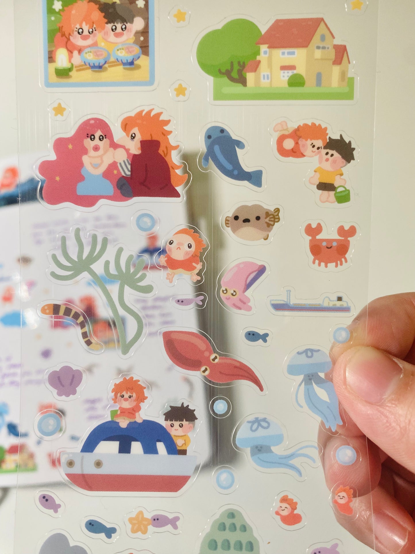 Baby Fish Girl Sticker Sheet