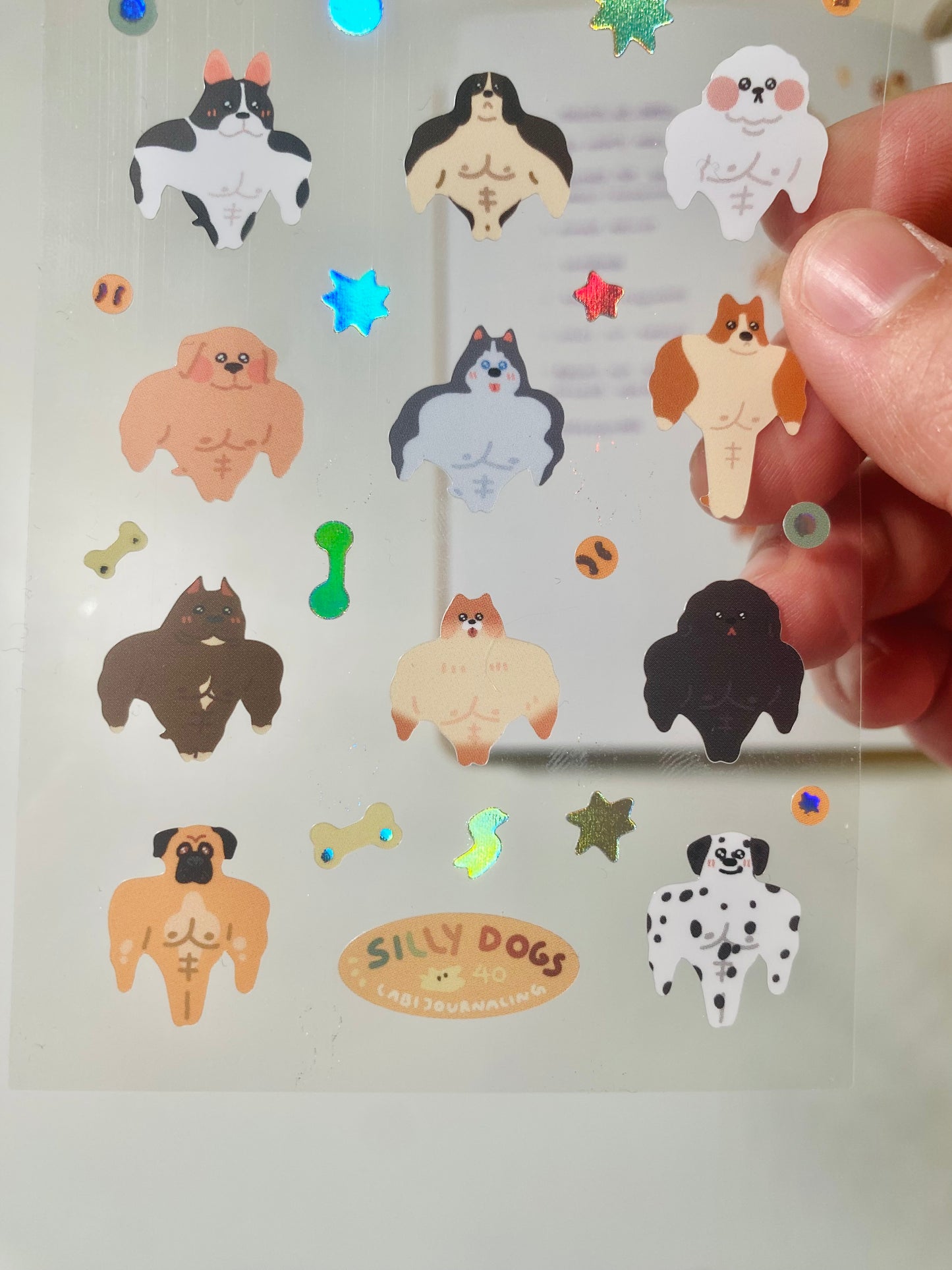 Silly Buff Dogs Sticker Sheet