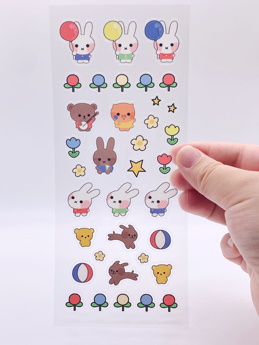 Bunny & Friends Sticker Sheet