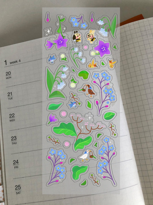 Ducks & Flowers Sticker Sheet