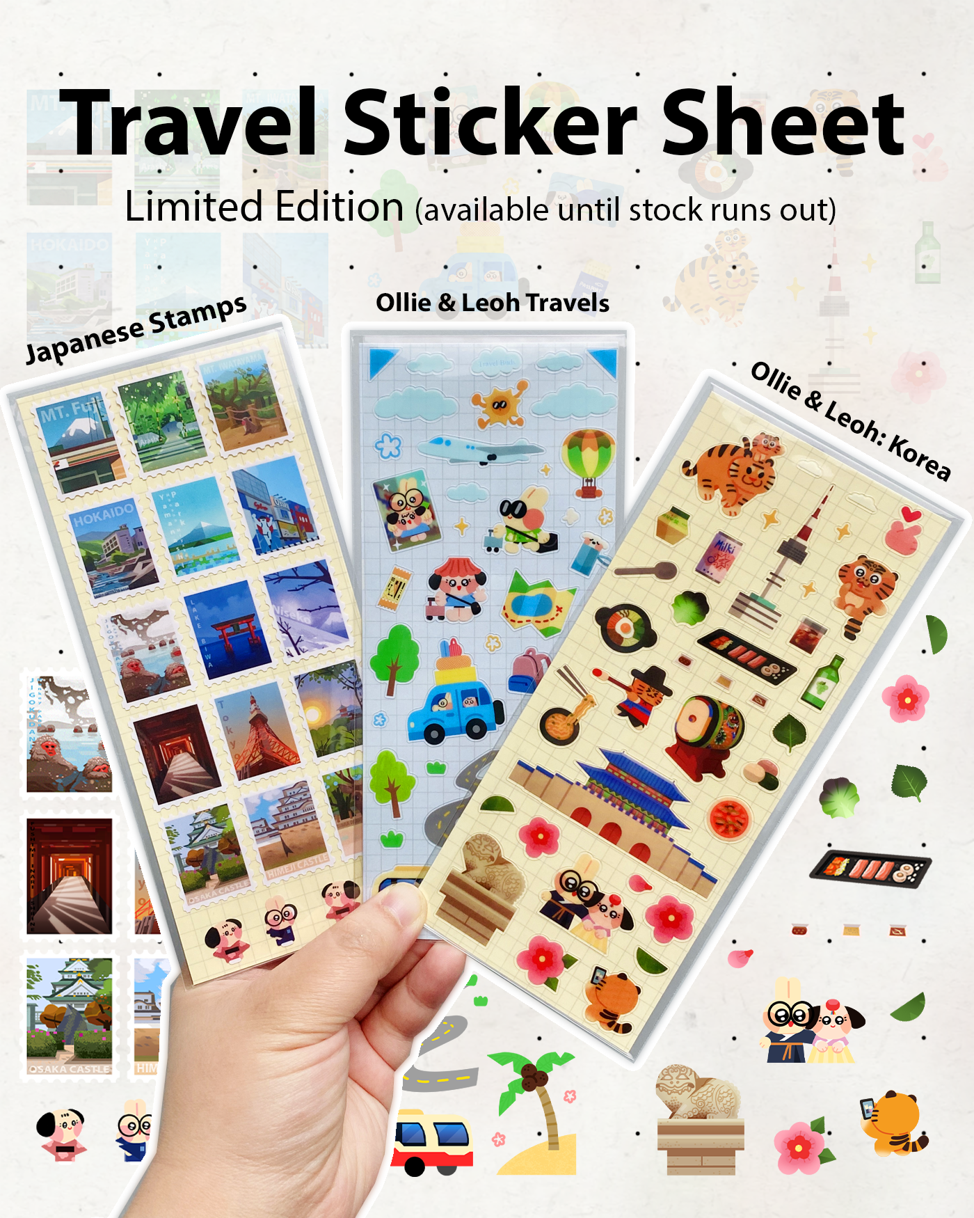 Korean Travel Sticker Sheet