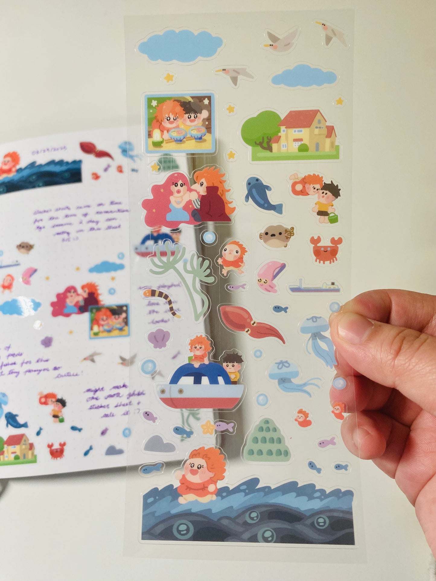 Baby Fish Girl Sticker Sheet