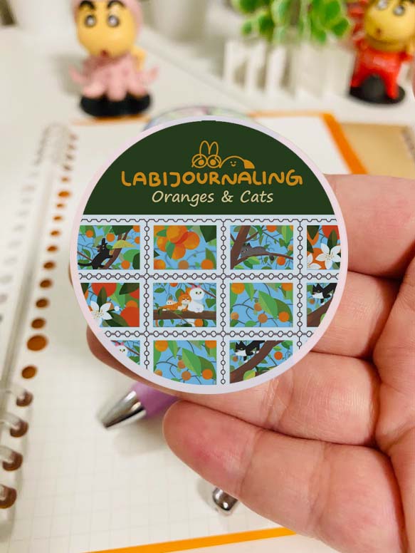 Oranges & Cats Washi Tape